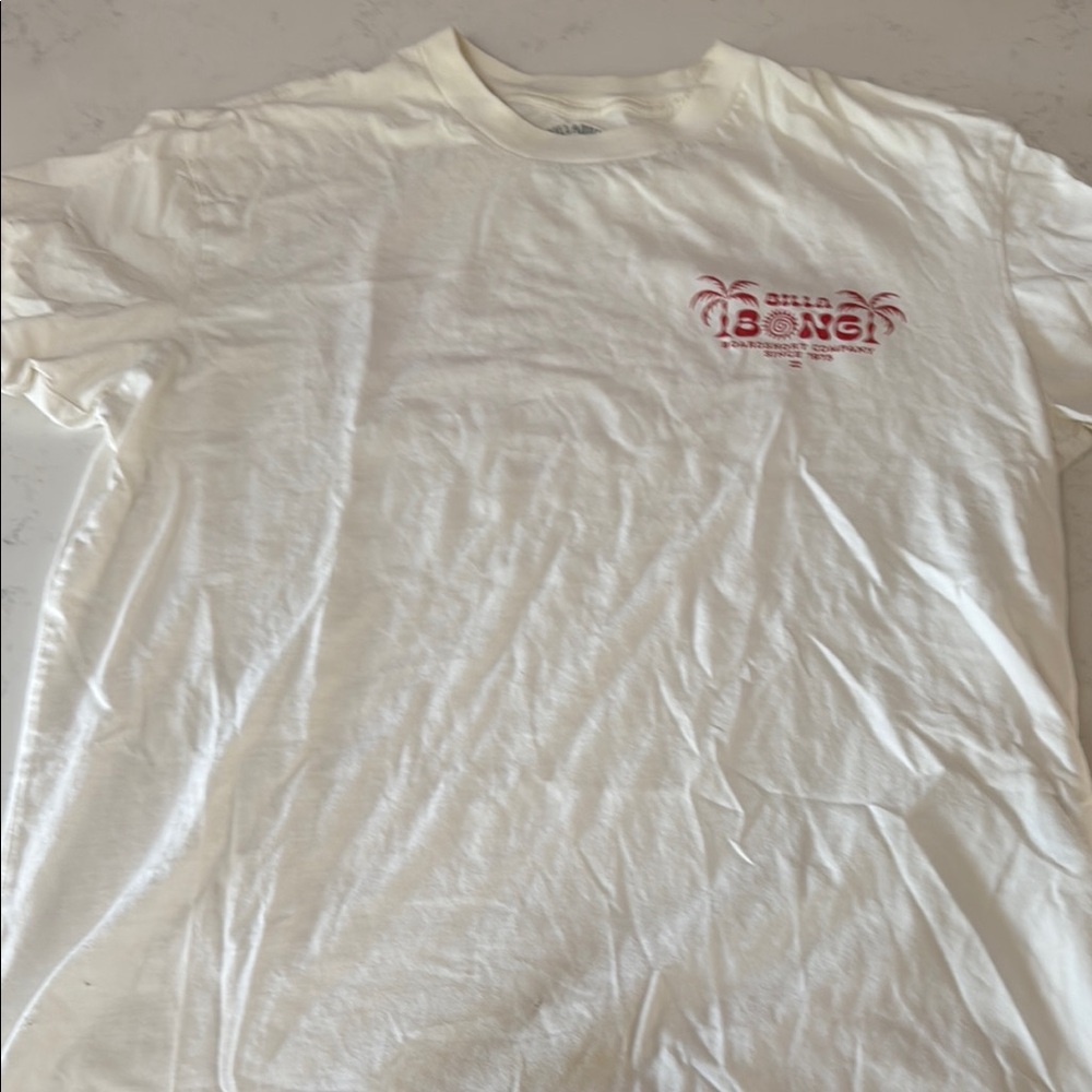 Billabong Cream T-Shirt with Red Logo